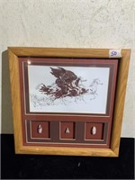 Framed Indian Print with 3 Arrow Heads