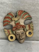 Tribal mask wall decor Mayan Art