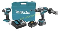 Makita Hammer Drill & Impact Driver 2 Pc Combo Bru