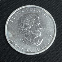 2012- 3/4 oz Fine Silver Canada Round