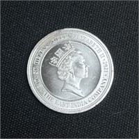 2021- 1/10 oz Silver St Helena Round