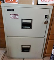 2 drawer metal file cabinet with key