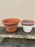 Large terra cotta planter pots garden decor