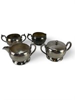 Silver plated cream and sugar sets