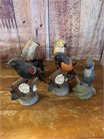 5 Vintage Bird Figurines
