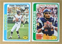 1978 Topps Dan Fouts & Farn Tarkenton Cards