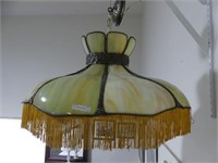 TIFFANY STYLE STAIN GLASS CURVED LIGHT FIXTURE