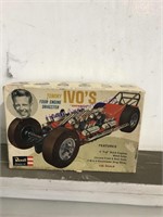 Tommy Ivo's 1:25 dragster model kit, opened,