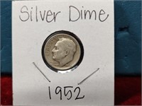 1952 Silver Roosevelt Dime