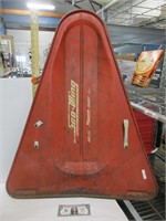 Vintage sno wing metal sled