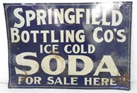 Springfield Bottling Co Tin Sign,133/4x193/4