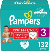 132-Pk Pampers Diapers Size 3, Pull On Cruisers