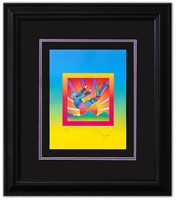 Peter Max- Original Lithograph "Cosmic Flyer on Bl