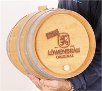Lowenbrau Beer Wood Barrel 17"x11"