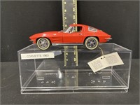 Franklin Mint 1963 Diecast Corvette & Display Case