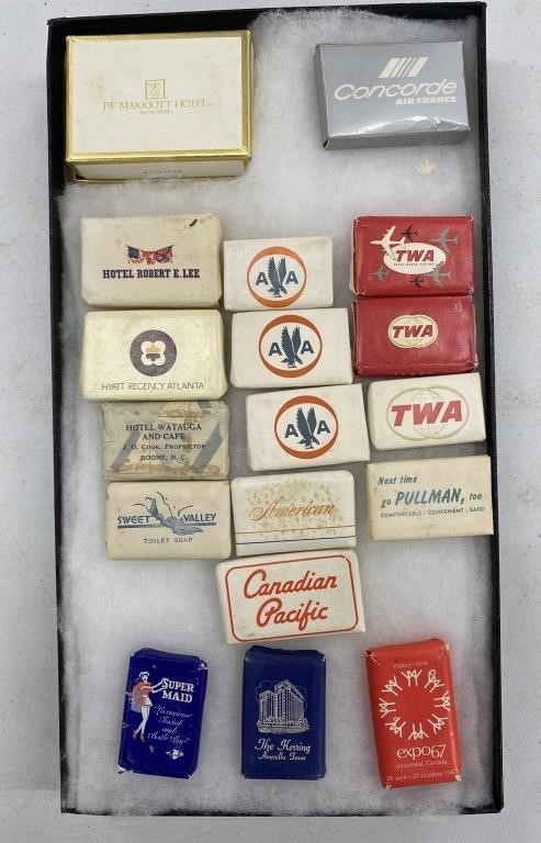 Group of Vintage Hotel & Airline Soaps
