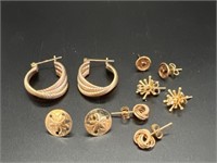 5 Pair of Unmarked Earrings (Possibly Some Gold)