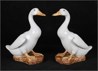 Pair of Chinese Porcelain Ducks