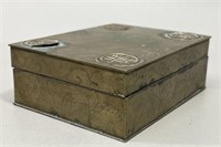 Antique Chinese Brass Coin Cigarette Box
