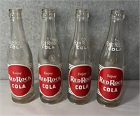 Vintage red rock cola glass bottles