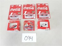 6 Coca-Cola Toy Cars