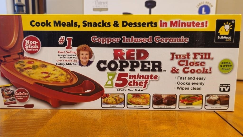 RED COPPER 5 MIN CHEF NEW IN BOX.