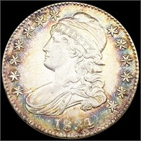 1834 Lg Date & Ltrs Capped Bust Half Dollar