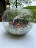 Glass Fishbowl with Pebbles