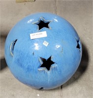 BLUE YARD ART POTTERY BALL