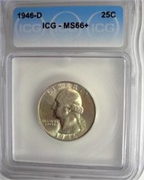 1946-D Quarter ICG MS66+ LISTS $100