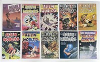 (10) x VINTAGE ALIEN WORLDS COMIC BOOKS