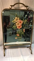Vintage Mirrored Fireplace screen hand painted