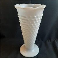 Anchor Hocking Milk Glass Hobnail Vase