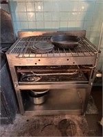alliance grill 35"L x 21"D x 39"H w/pots and pans