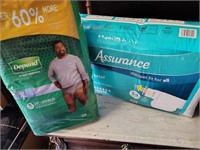 MISC. Adult diapers (L&XL) Assurance and Depends