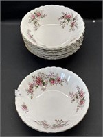 8 Royal Albert Lavender Rose bowls 6.25"