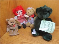 Assorted Bears & Doll