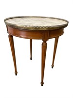 French Bouillotte style table with marble top