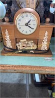 Vintage United electric fire place clock
