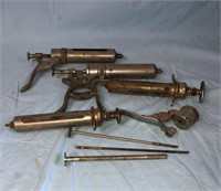 Vtg Metal Medical Syringe Guns Lot
