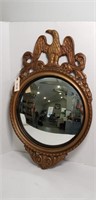 HEAVY WOOD EAGLE WALL MIRROR