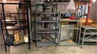 4 metal organizing shelves