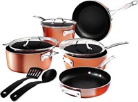 $150 - 10-Pc Gotham Steel Copper Pots and Pans Set