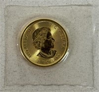 2019 $5 3.3g GOLD CANADIAN COIN