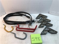 Hooks, straps, corner braces