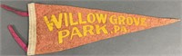 Vtg 12" Willow Grove Park PA Felt Pennant