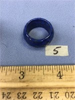 Faceted lapis ring           (g 22)