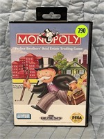 SEGA GENESIS MONOPOLY GAME W/ ORIGINAL CASE &