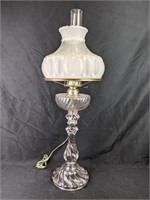 Antique Glass Base Oil Lamp