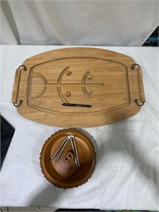 Vintage Wood Carving/Serving Tray